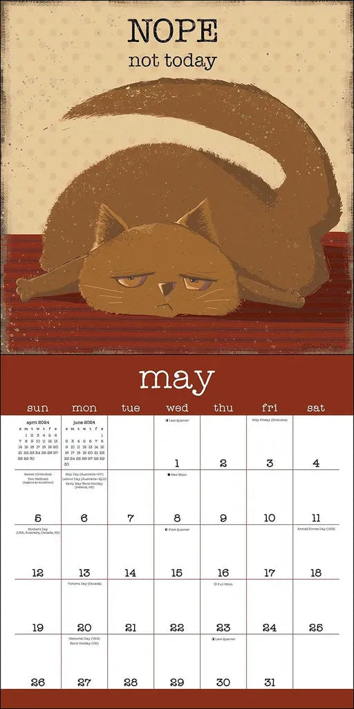 A Year of Snarky Cats 2024 Wall Calendar ferristale