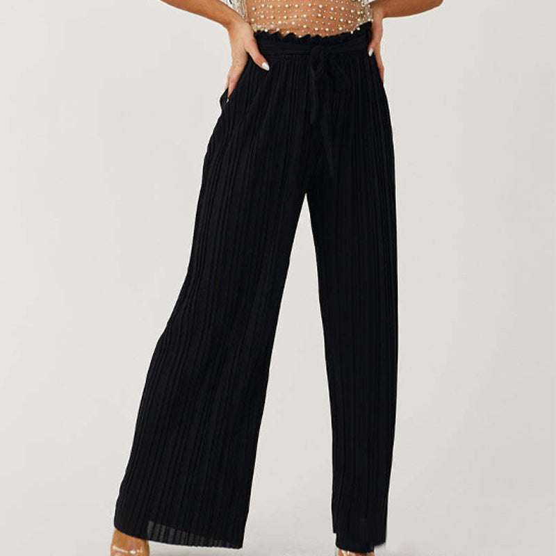 High Waisted Pleated Versatile Pants