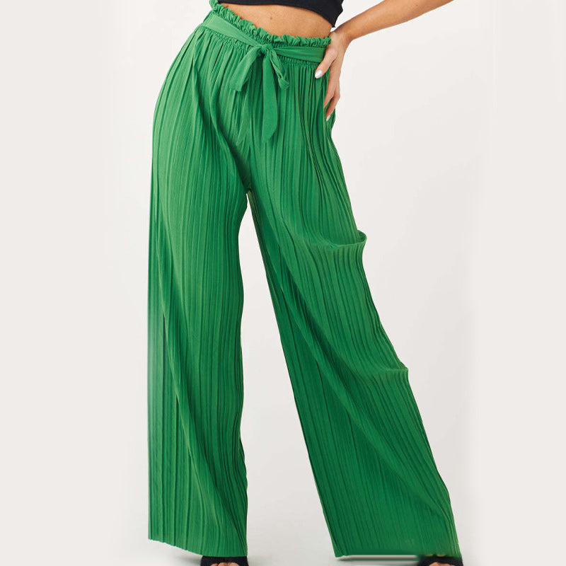 High Waisted Pleated Versatile Pants