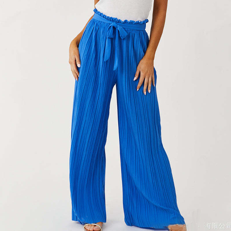 High Waisted Pleated Versatile Pants