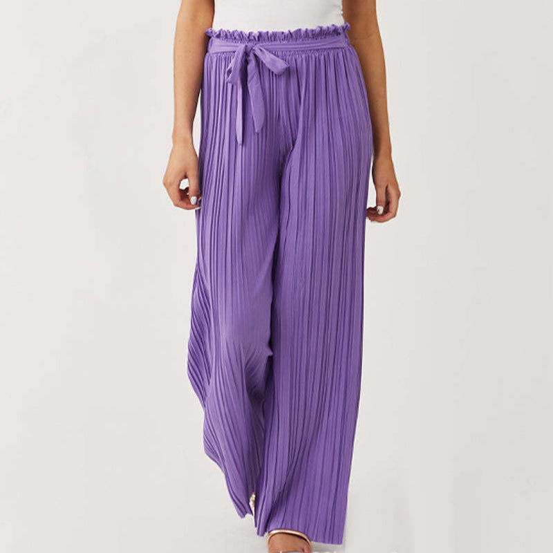 High Waisted Pleated Versatile Pants