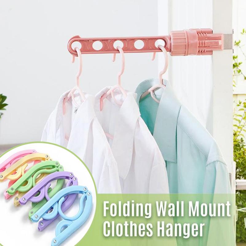 Folding Wall Mount Clothes Hanger