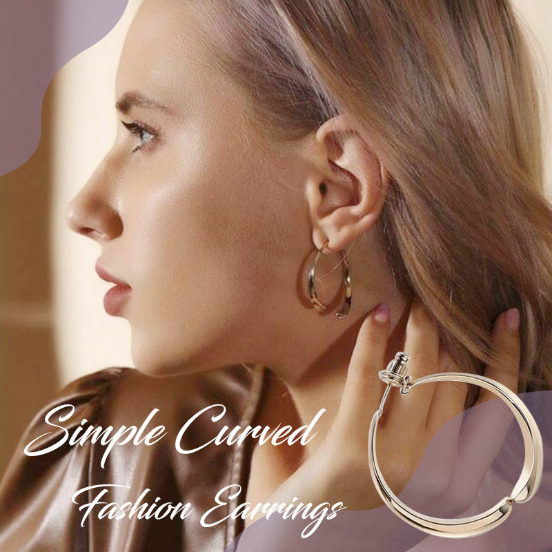 Simple Curved Fashion Earrings