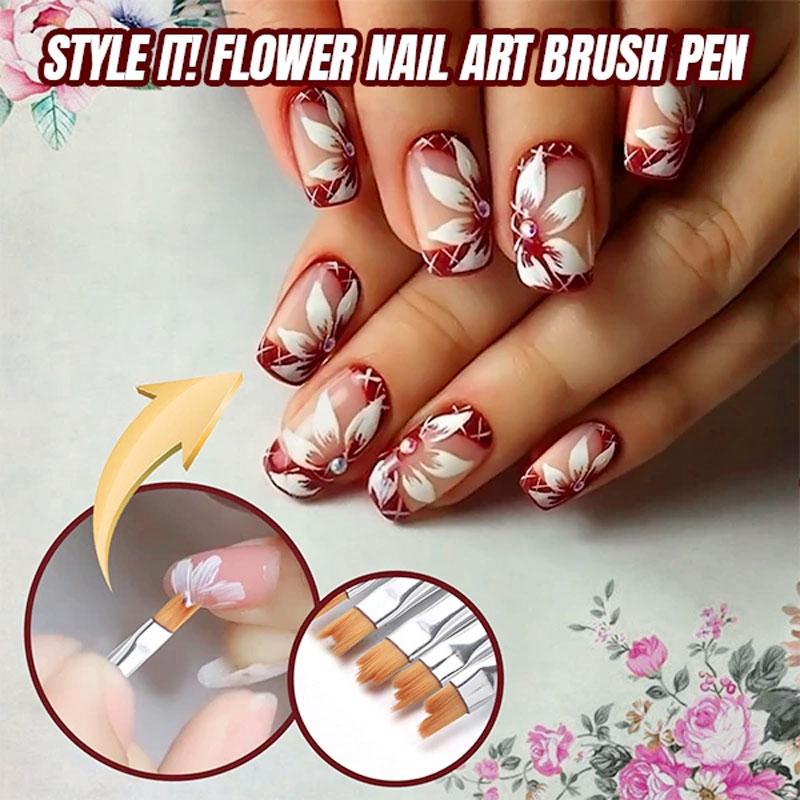 Flower Nail Art Brush Pen (8 pcs)