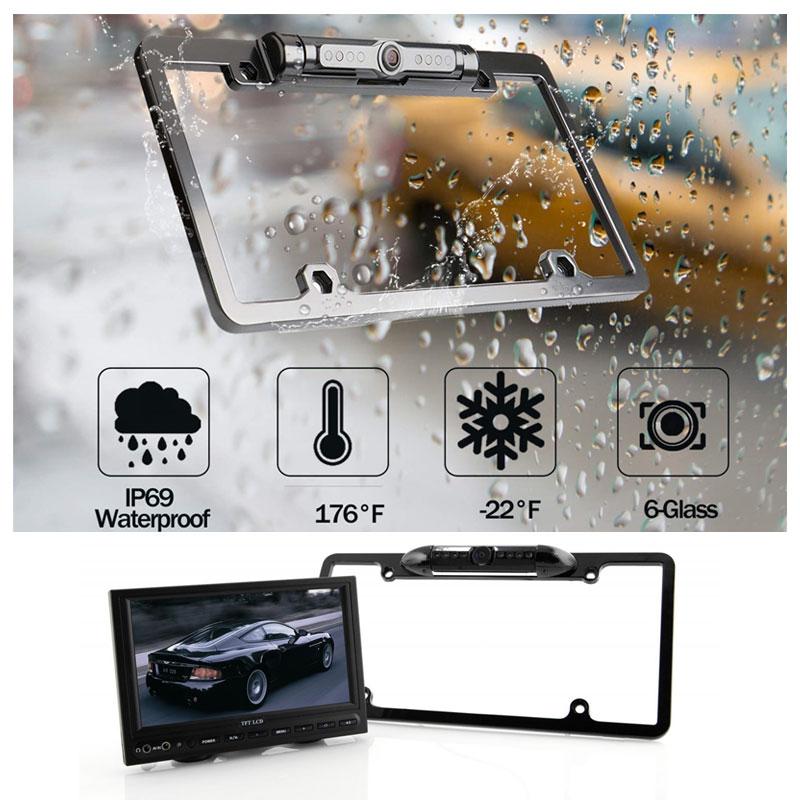 License Plate IR Car Rear View Backup Camera