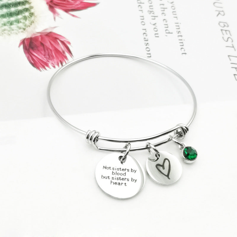 Sisterhood Birthstone Charm Bracelet