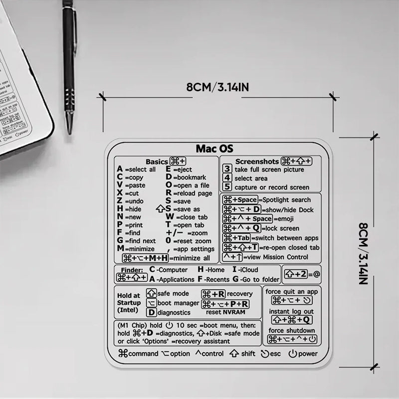 Keyboard Shortcut Stickers