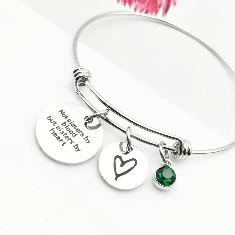 Sisterhood Birthstone Charm Bracelet