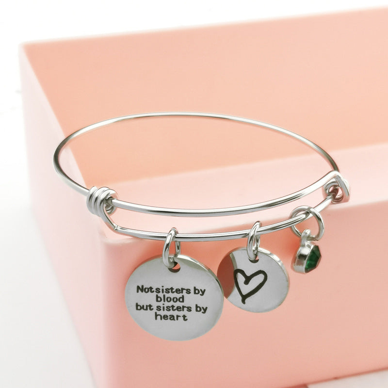 Sisterhood Birthstone Charm Bracelet