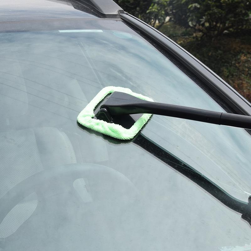 Windscreen Cleaner, with 2 reusable microfiber hood