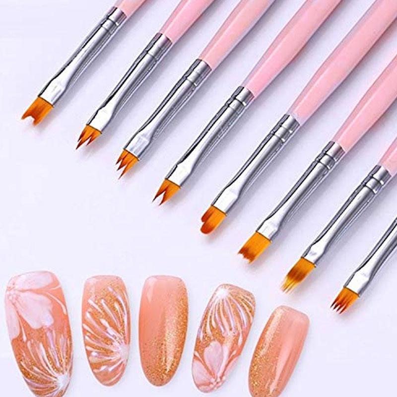 Flower Nail Art Brush Pen (8 pcs)